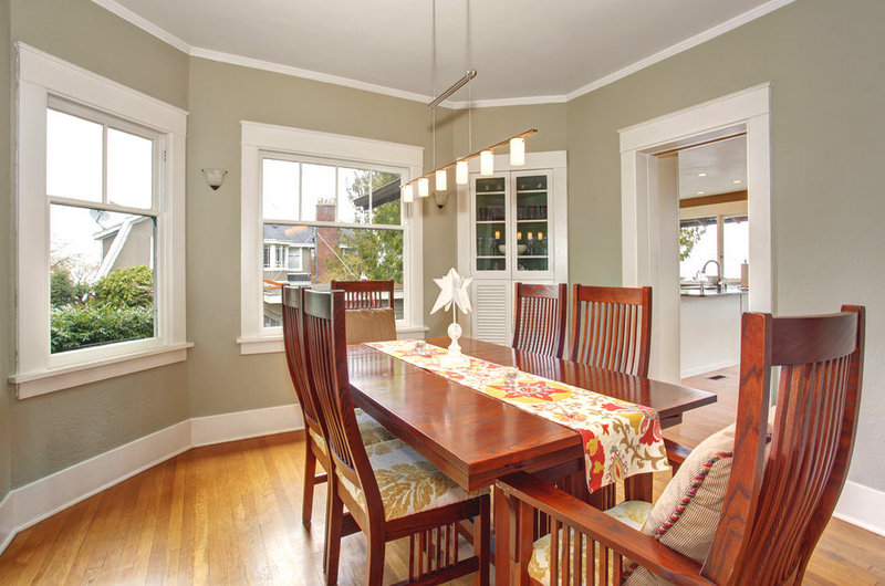 Dining room with gray walls - Reasons to Repaint the Interior of Your Home This Fall