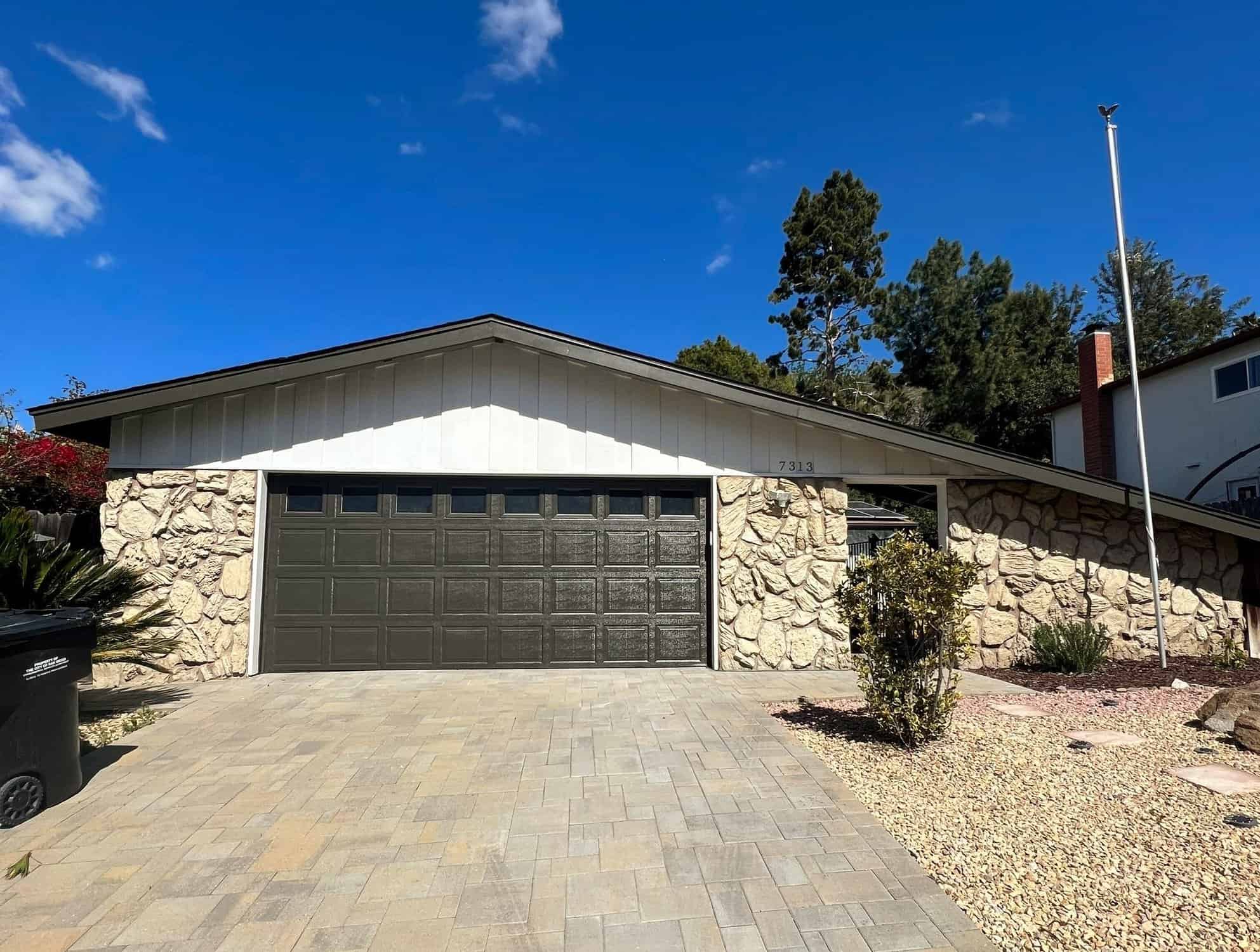 A House with Newly Painted Garage- Garage Painters in San Diego